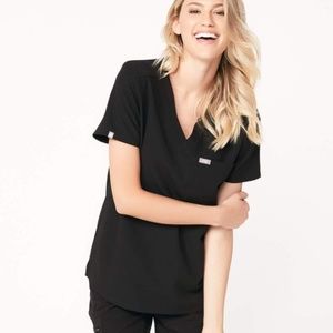 Figs Black Catarina One-Pocket Scrub Top